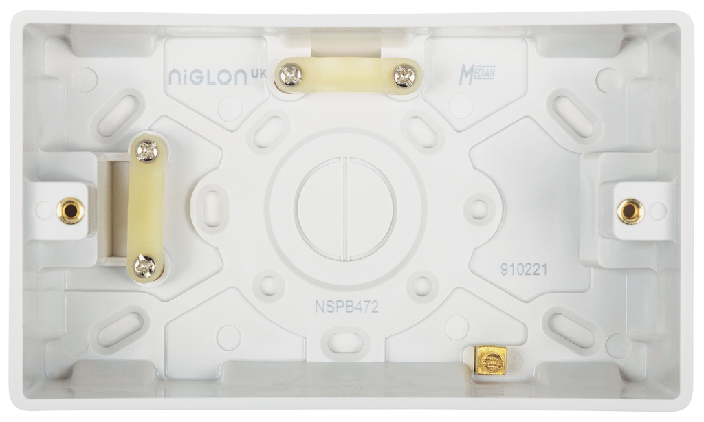 Niglon 2 Gang 47mm Deep Pattress Box