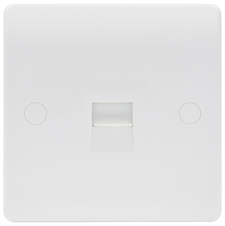 Niglon 1 Gang Secondary Telephone Socket White
