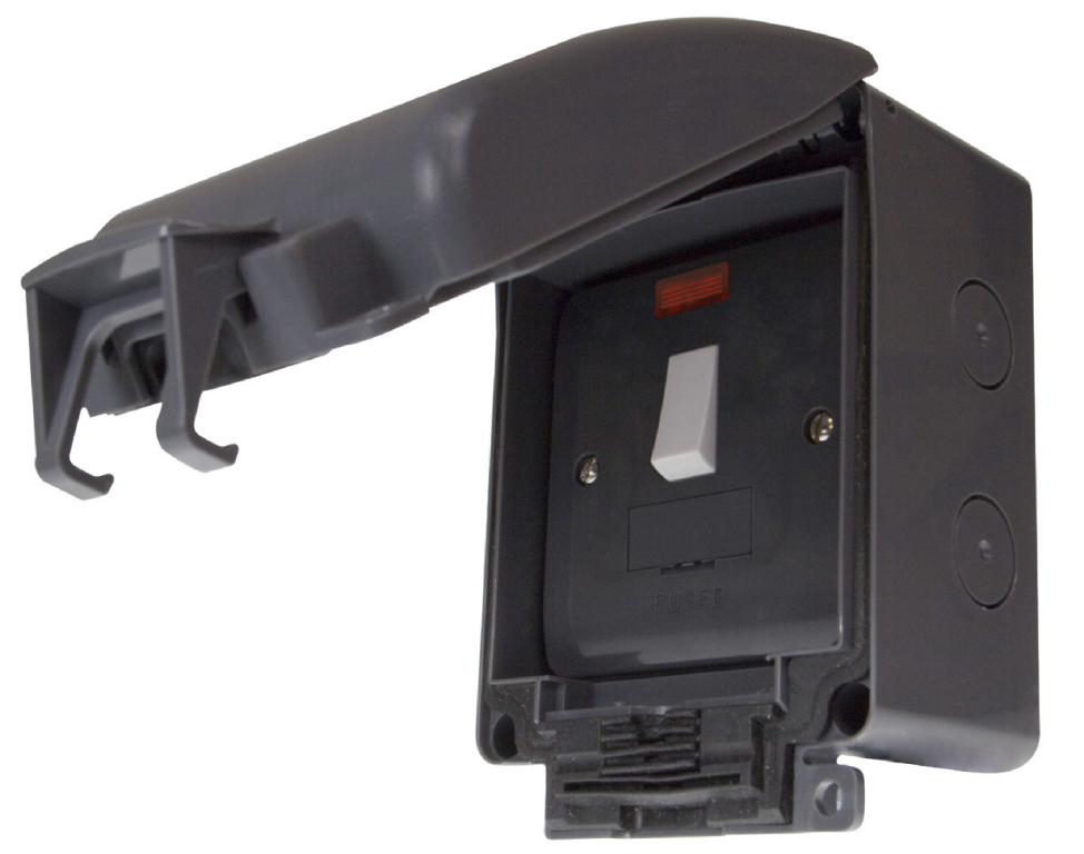 Click AQuip66 13A IP66 Weatherproof Switched Fused Spur Unit with Neon Grey