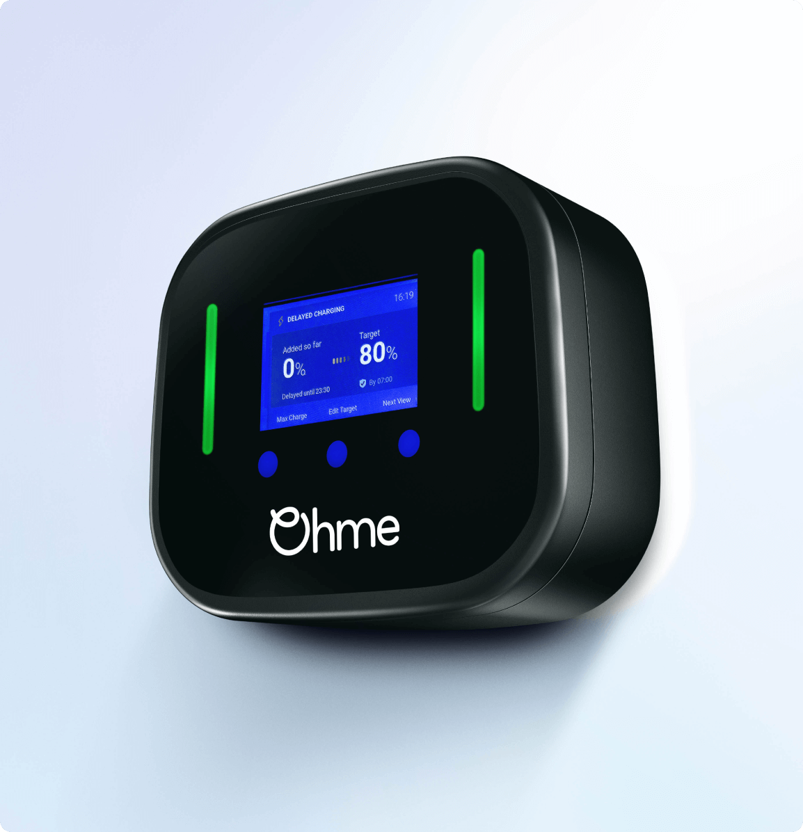 Ohme 7.4kw 32Amp Tethered (8m) EV Charger 3G / 4G Connectivity Colour Screen
