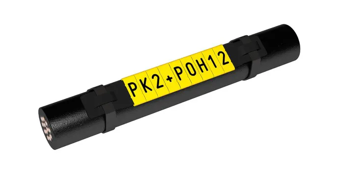 Partex Cable Marker Symbol (X) Black & Yellow