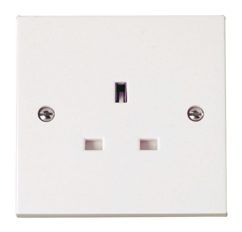 Click Polar 13A 1 Gang Unswitched Socket White