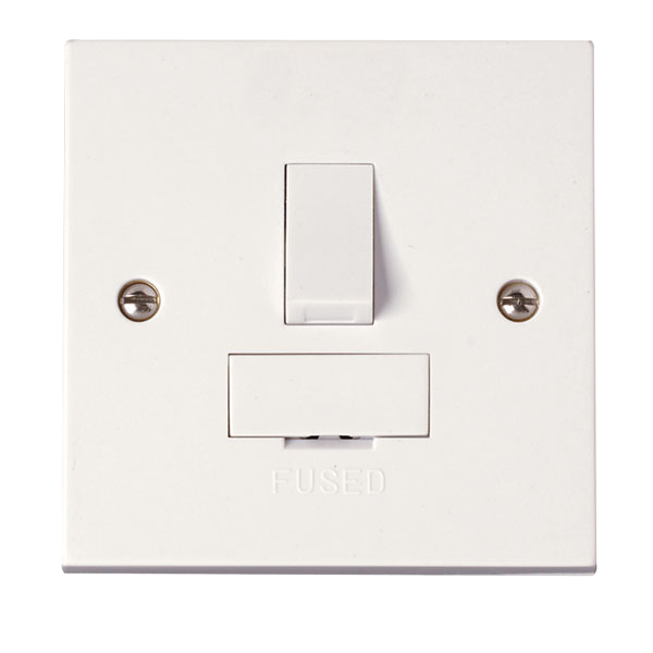Click Polar 13A DP Switched Fused Spur with Flex Outlet White
