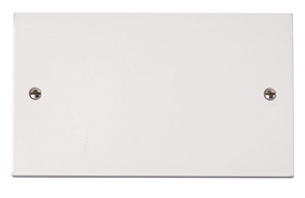 Click Polar 2 Gang Blank Plate White