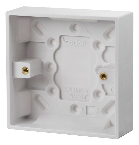 Click Polar 1 Gang 25mm Deep Pattress Box