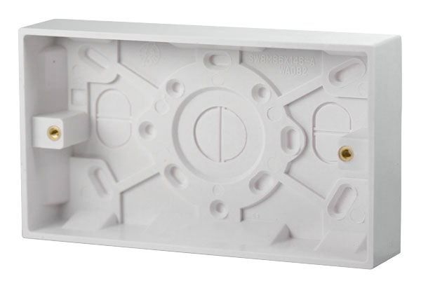 Click Polar 2 Gang 25mm Deep Pattress Box