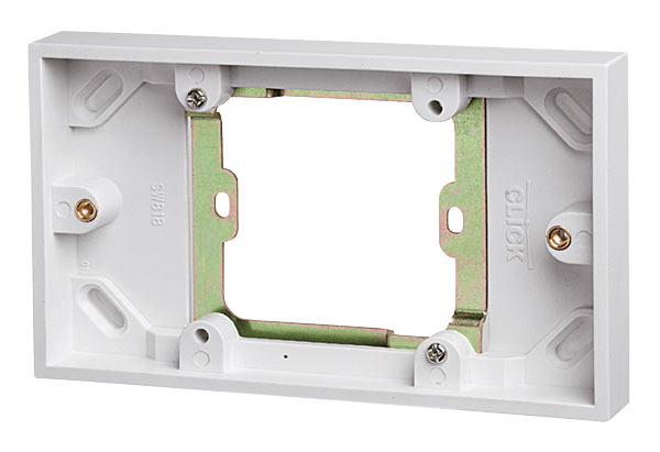 Click Polar 1 Gang to 2 Gang 16mm Deep Converter Pattress