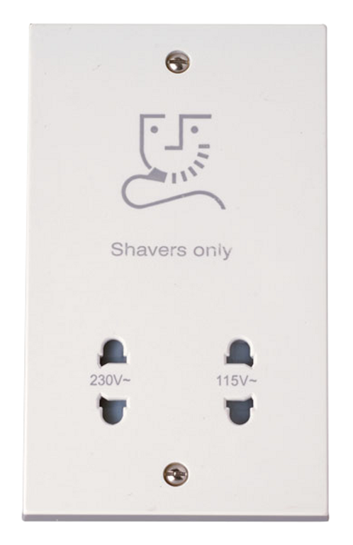Click Polar 115/230V Dual Voltage Shaver Socket White