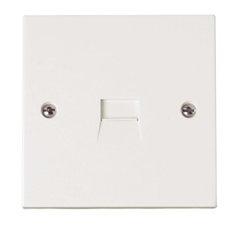 Click Polar 1 Gang Secondary Telephone Socket White