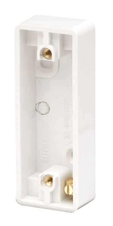 Click Polar 1 Gang 19mm Architrave Pattress Box White