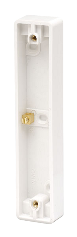 Click Polar 2 Gang 19mm Architrave Pattress Box White