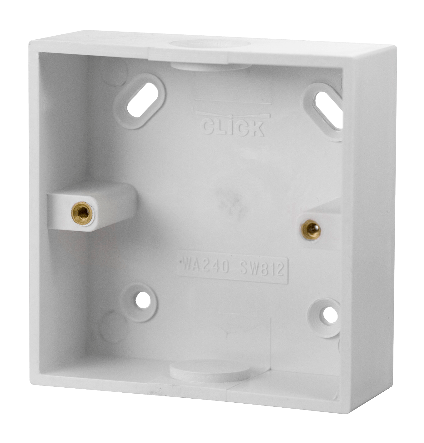 Click Polar 1 Gang 29mm PVC Conduit Box with Knockouts