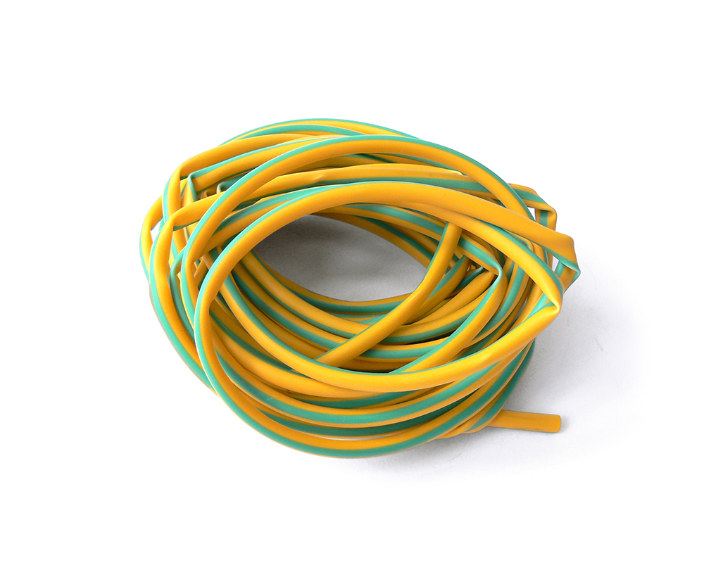 Term Tech 4mm Green & Yellow PVC Sleeving (5m Coil)