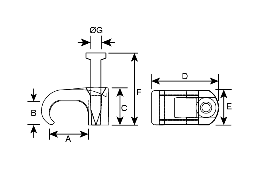 Unicrimp 1mm - 1.5mm FT&E Clips - Grey (Pack of 100)