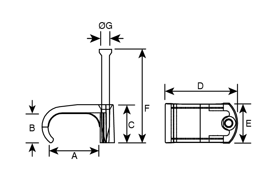 Unicrimp 10mm - 16mm FT&E Clips - Grey (Pack of 100)