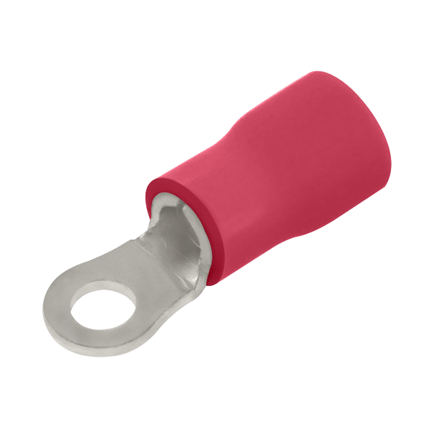 Unicrimp 5mm Ring Terminal Studs Red (Pack of 100)