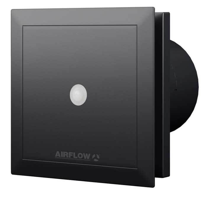 Airflow Queit Air Black Edition Timer & Motion Sensor 100mm Extractor Fan