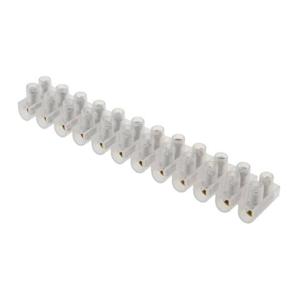 Unicrimp 30A 12 Way Terminal Block Strip Clear (Pack of 10)