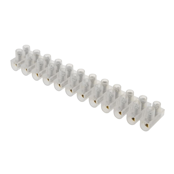 Unicrimp 5A 12 Way Terminal Block Strip Clear (Pack of 10)