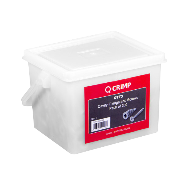 Unicrimp Trade Tub Cavity Fixing & 8x1.5mm Panhead Screws (Tub of 200 Each)