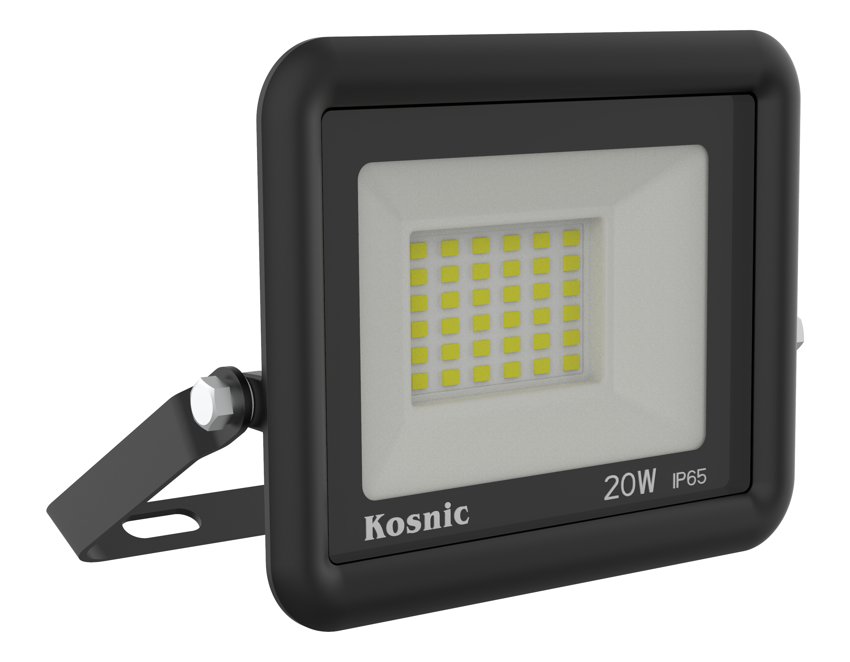 Kosnic Rhine II 20W 1810lm LED Floodlight Black 3000K Warm White