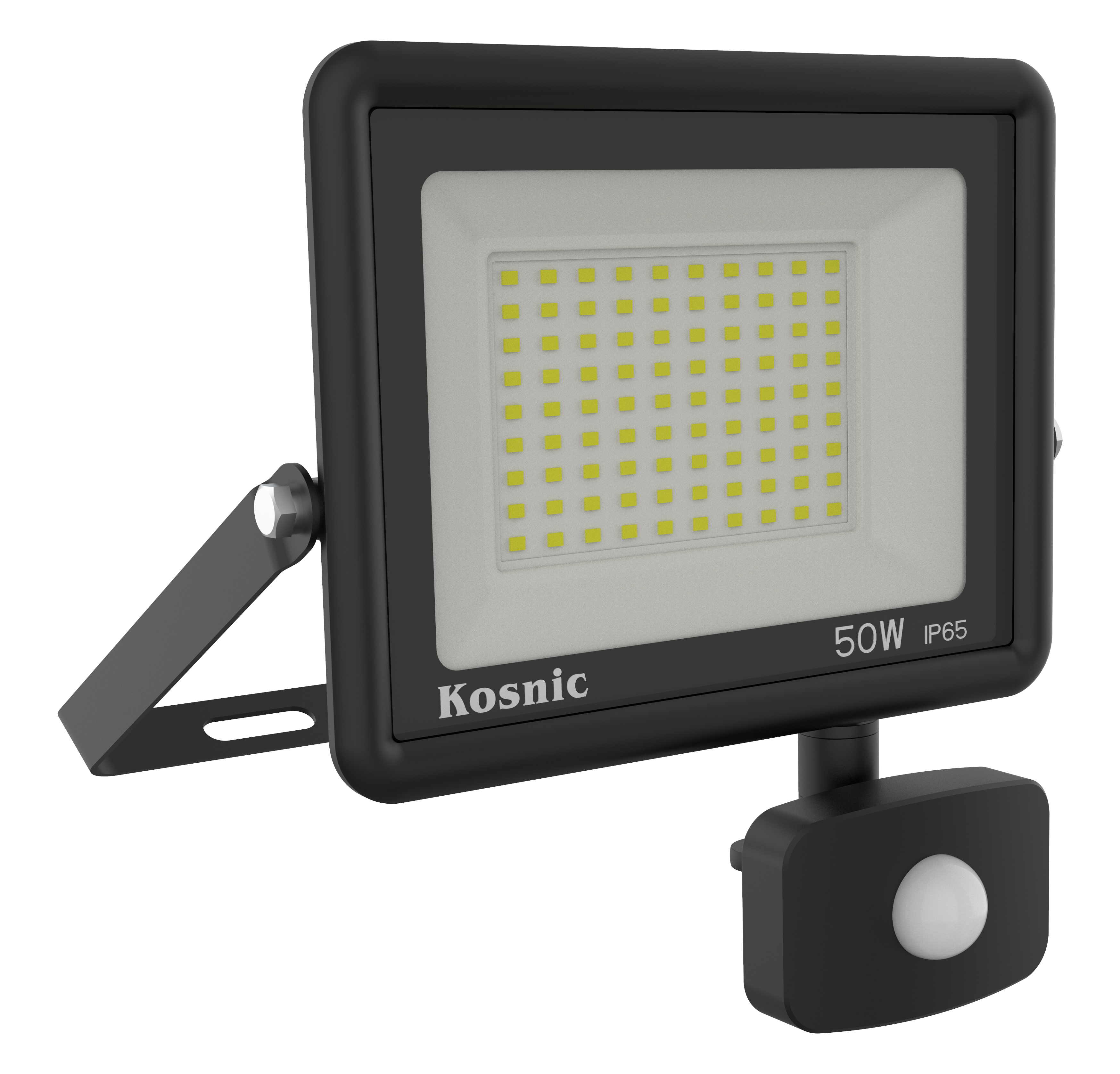 Kosnic Rhine II 50W 4570lm LED Floodlight with PIR 4000K Cool White
