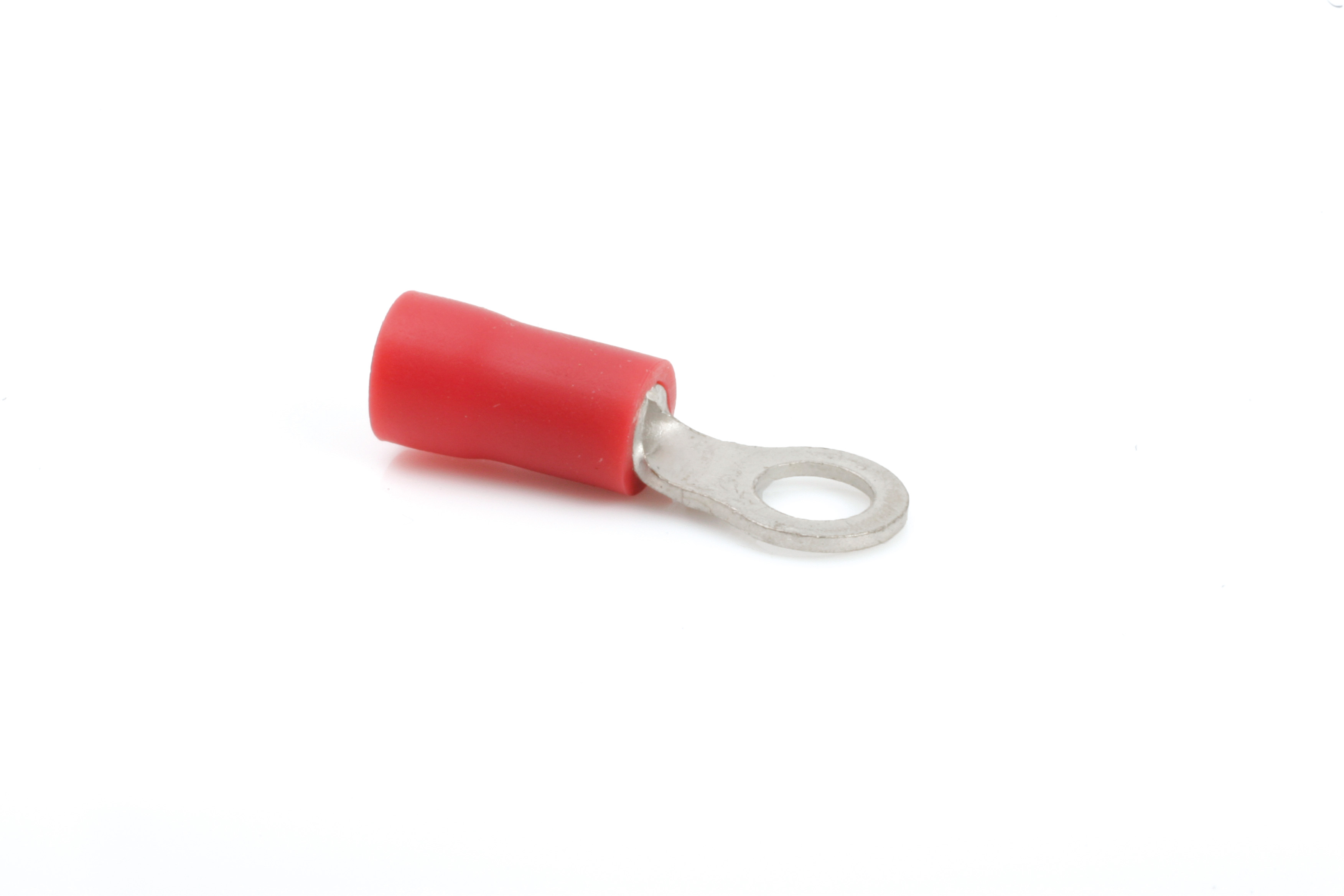 Term Tech 10mm Hole Pre-Insulated Ring Terminal Red (Pack of 100)