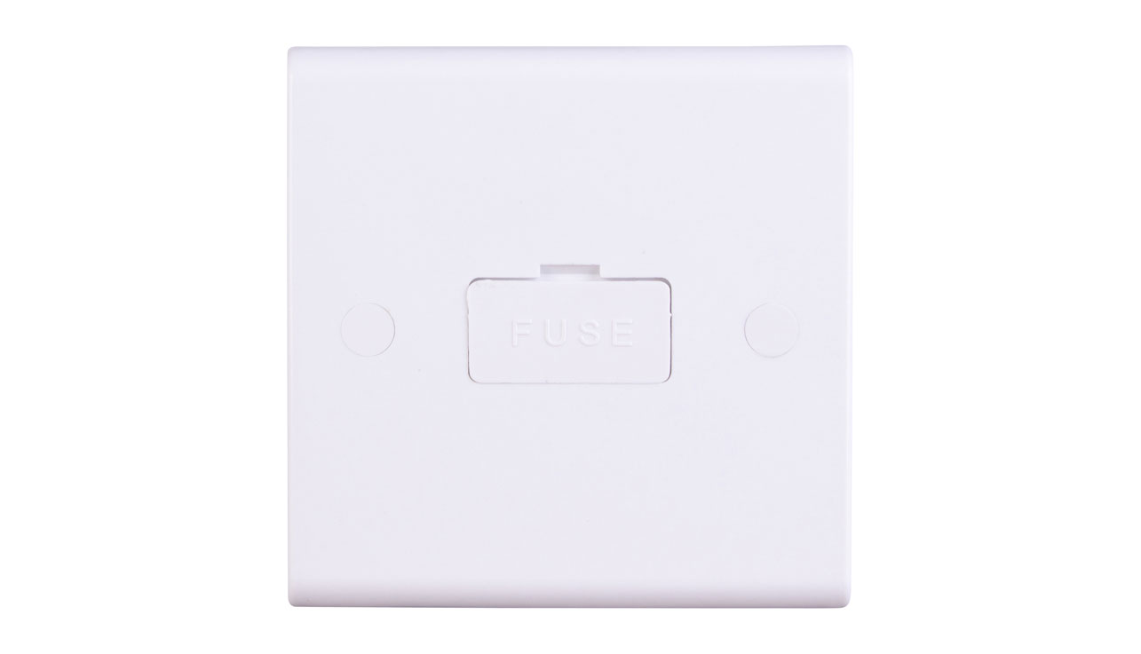 Deta Slimline 13A Unswitched Fused Spur Unit FCU White