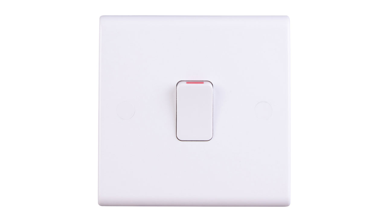 Deta Slimline 20A DP Switch White