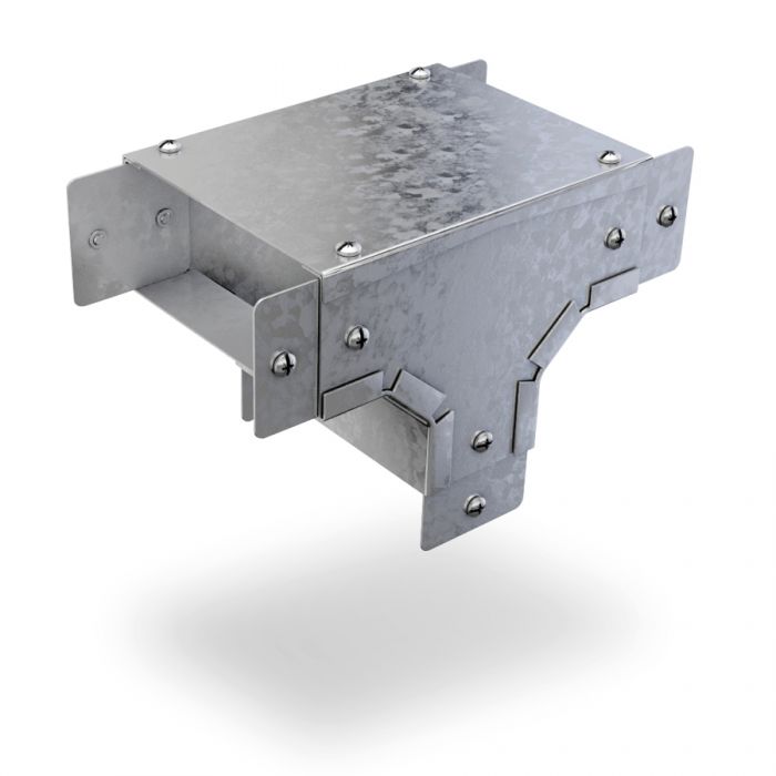 Trench 50 x 50mm External Lid Tee - Pre Galvanised
