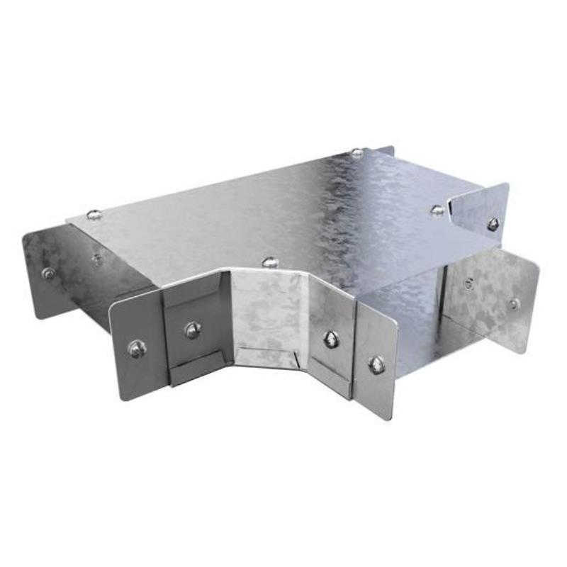 Trench 100 x 100mm 2 Compartment Top Lid Tee - Pre Galvanised