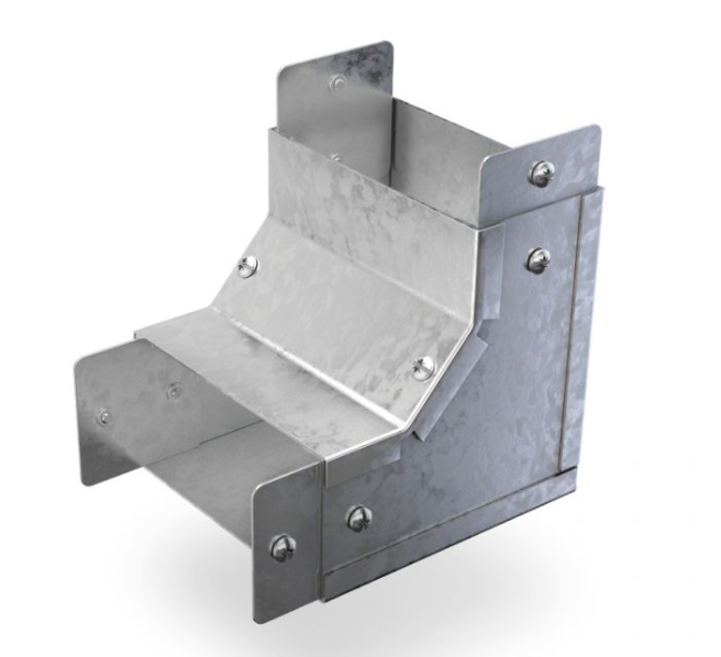 Trench 225 x 225mm 90° Internal Lid Bend - Pre Galvanised
