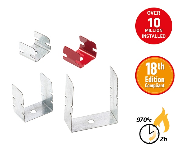 D-Line Safe-D U Clip 20x31x20mm Fire Rated Cable Clips