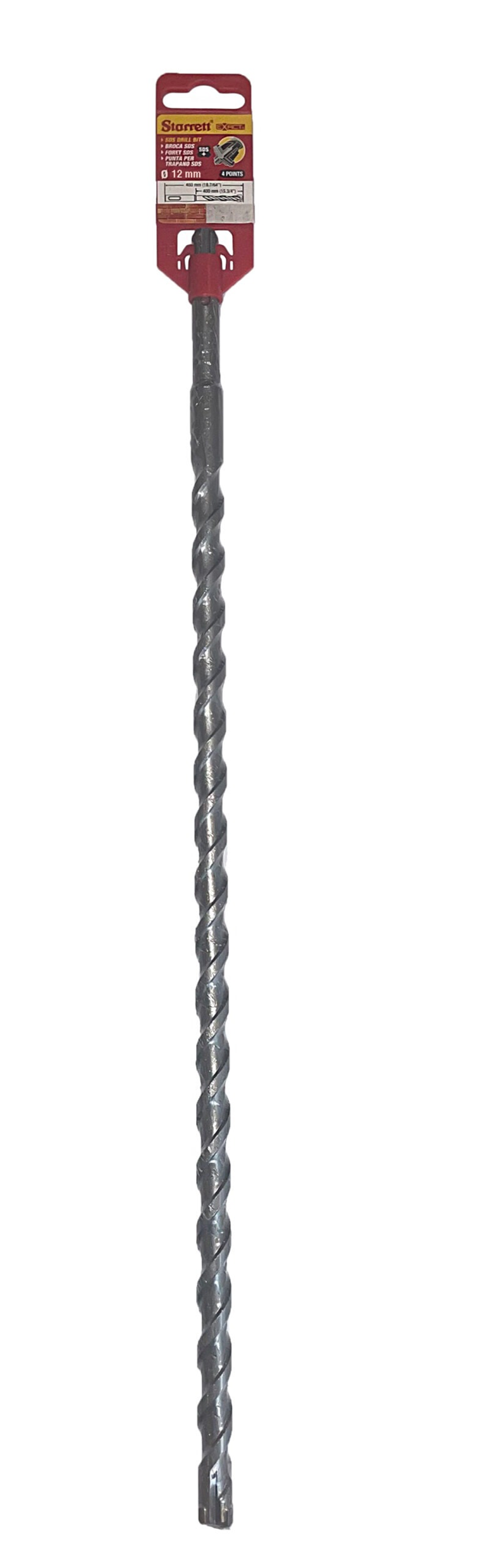 Starrett 12mm x 460mm SDS Plus Shank 4 Points Drill Bit