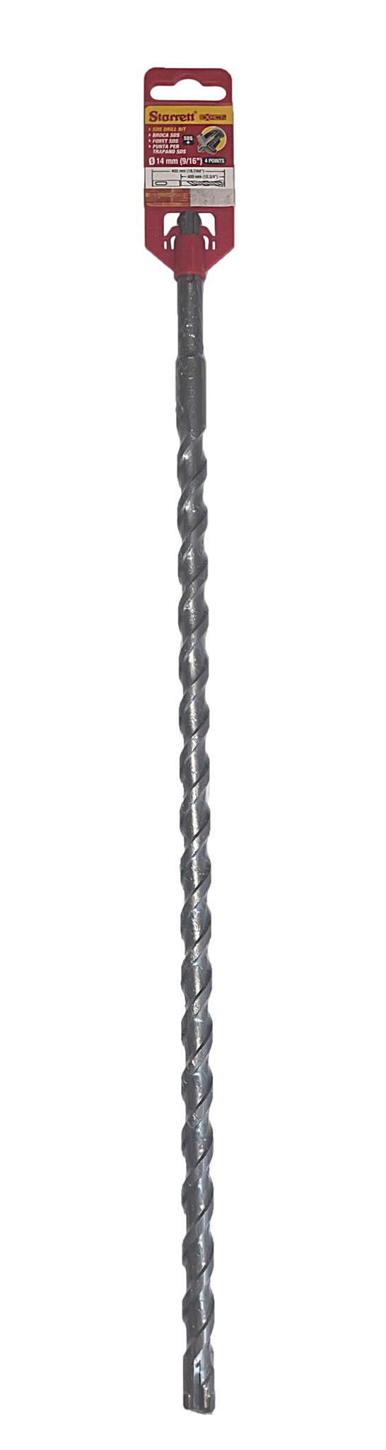 Starrett 14mm x 460mm SDS Plus Shank 4 Points Drill Bit