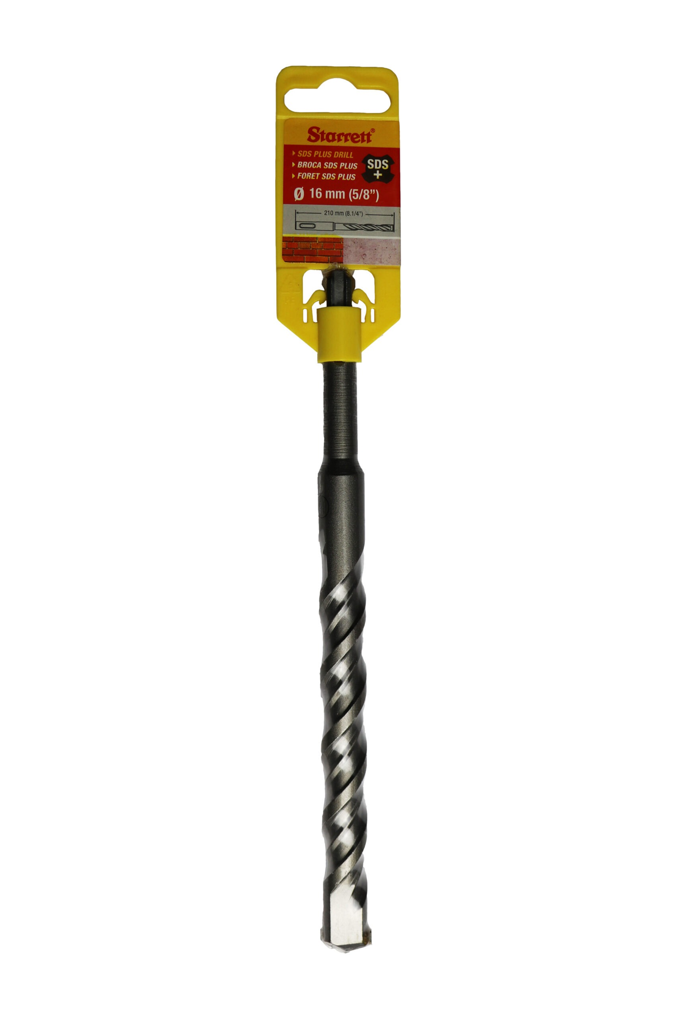 Starrett 16mm x 210mm SDS Plus Shank 2 Points Drill Bit