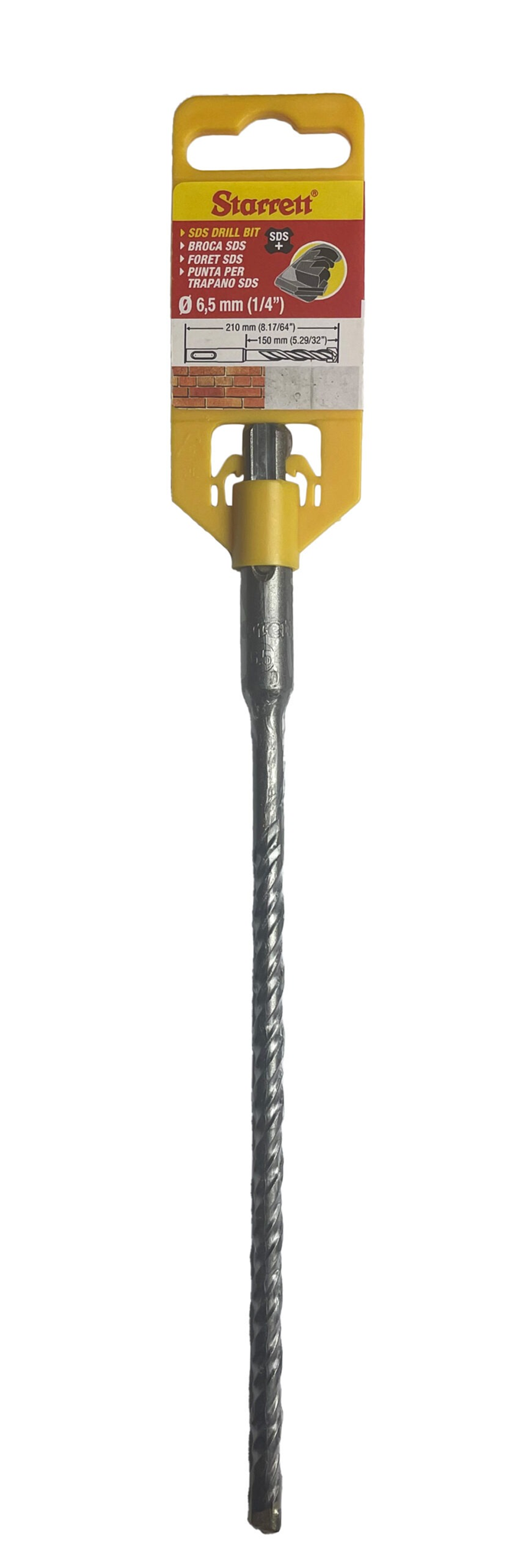 Starrett 6.5mm x 210mm SDS Plus Shank 2 Points Drill Bit