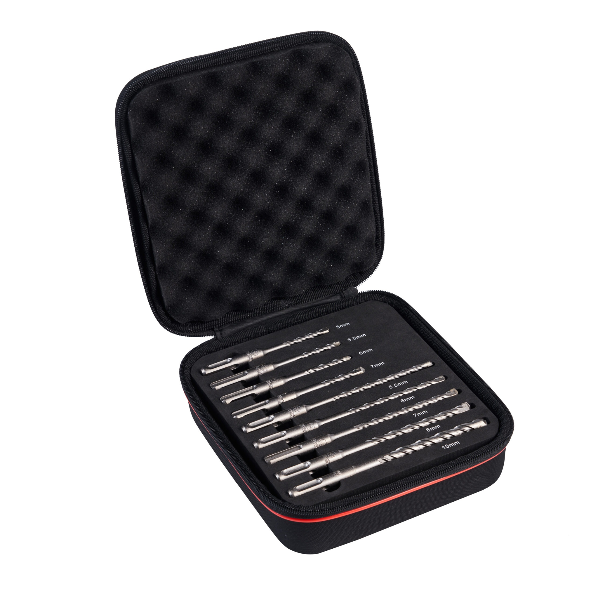 Starrett 9 Piece SDS Plus Shank 2 Point Drill Bit Set