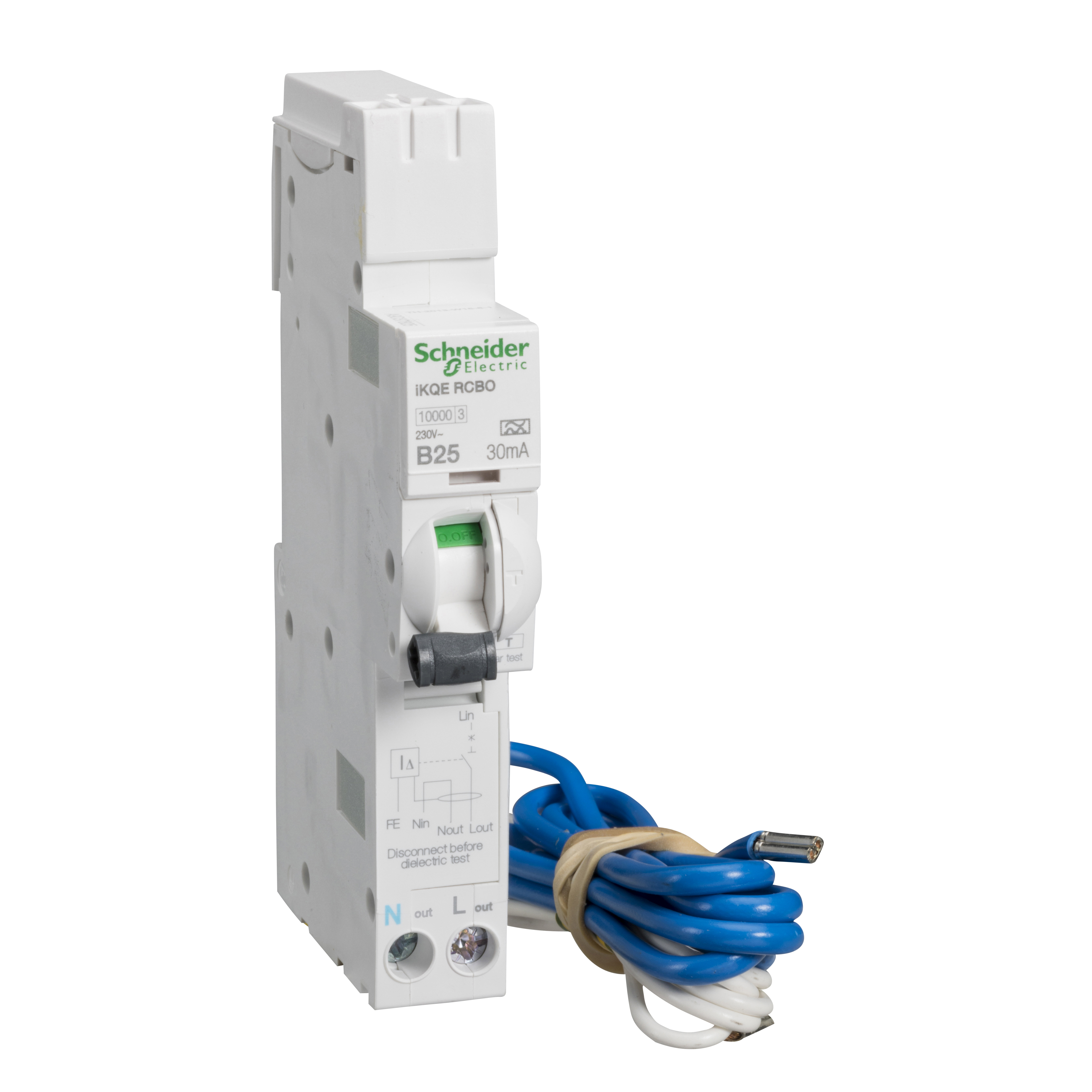 Schneider SQD iKQ 25A SP+N 10kA 30mA B Curve Type A RCBO