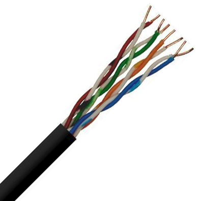 Securiflex CAT5E UTP External Grade Data Cable Black (100m Drum)