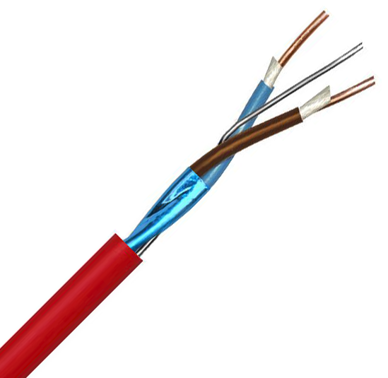 Securiflex 1.5mm 2C+E Enhanced Fire Resistant Cable Red (100M Drum)