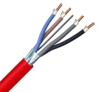 Securiflex 1.5mm 4C+E Enhanced Fire Resistant Cable Red (100m Drum)