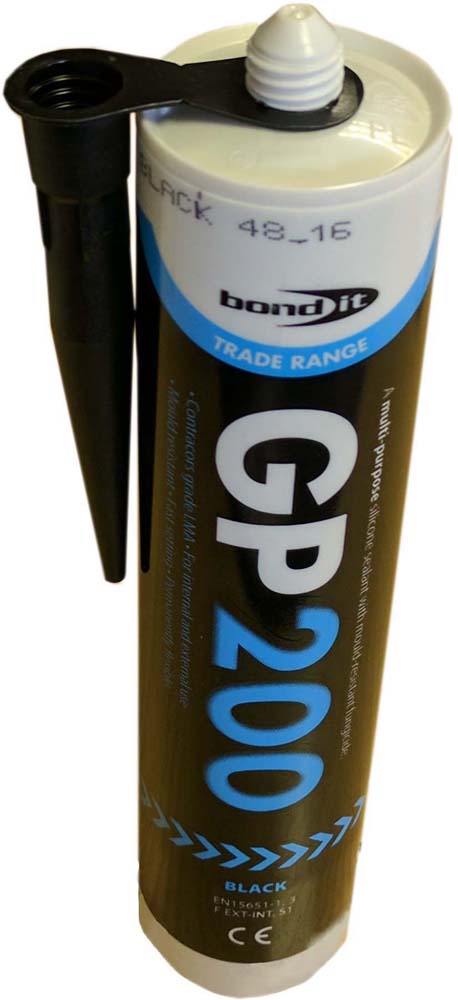 Deligo GP200 Black Silicon Sealant (300ml)