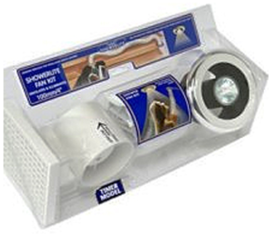 Manrose 100mm Inline Shower Fan Kit