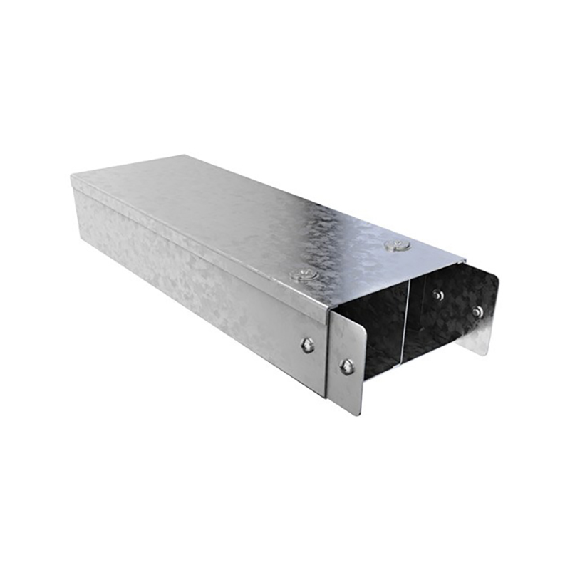 Trench 100 x 100mm 2 Compartment Turnbuckle Trunking - Pre Galvanised (3m Length)