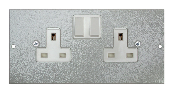 Tass Twin Switched Socket Plate for Floor Boxes