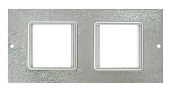 Tass 2 x 50mm Euro Module Plate for Floor Boxes