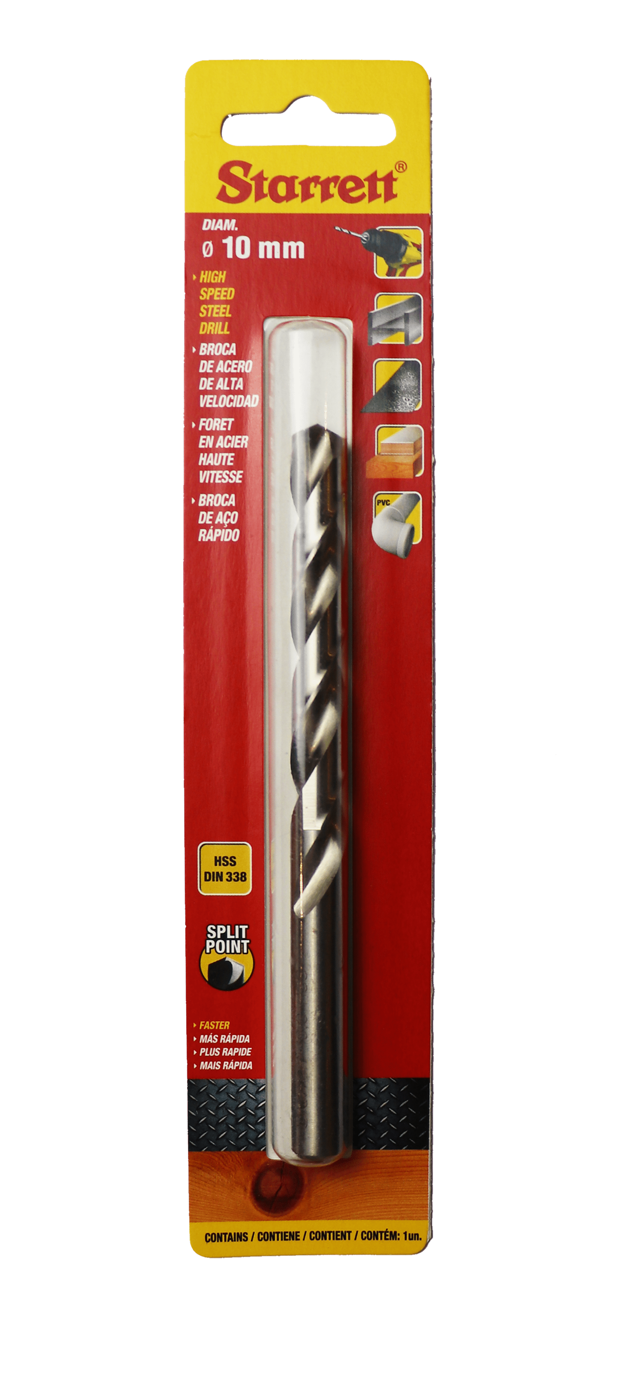 Starrett 10mm x 133mm HSS Split Point Drill Bit