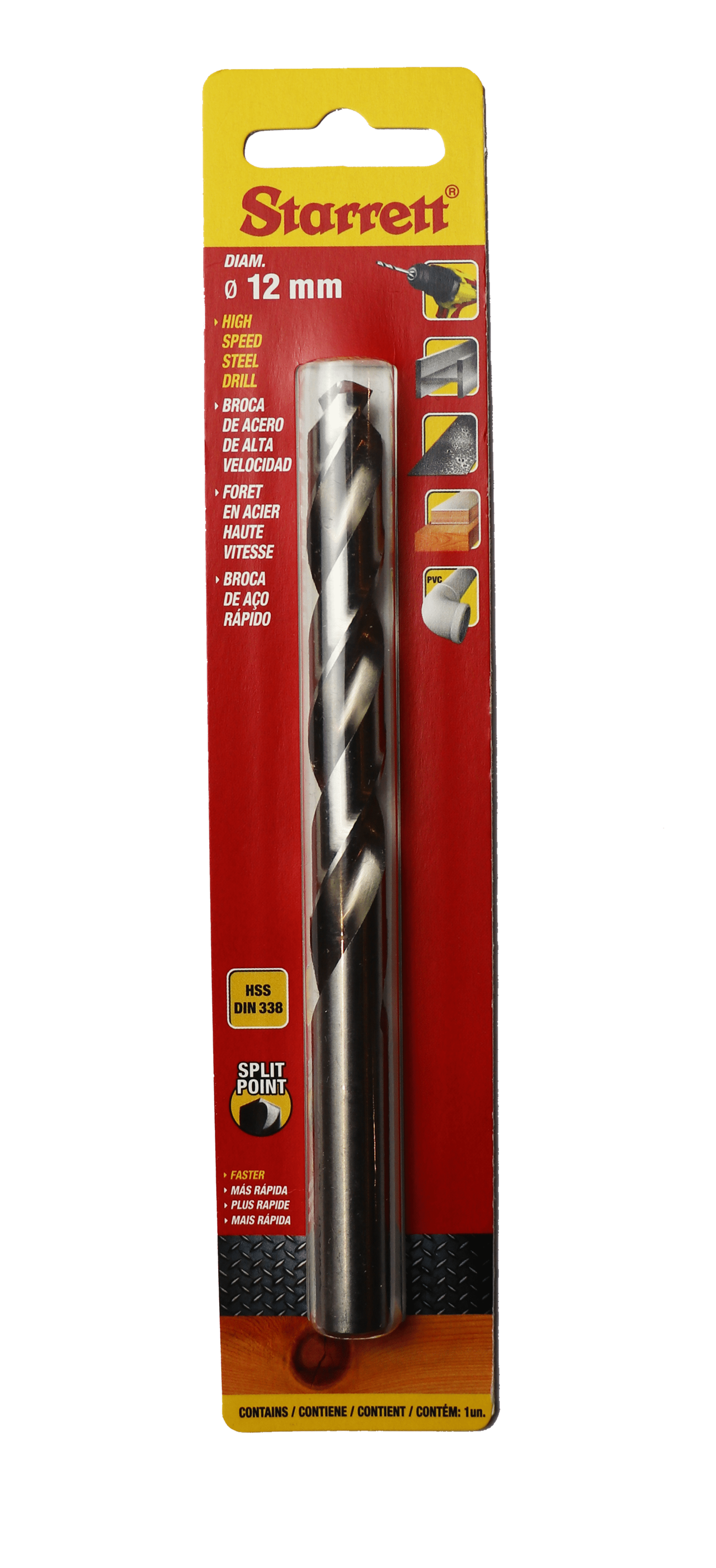 Starrett 12mm x 151mm HSS Split Point Drill Bit