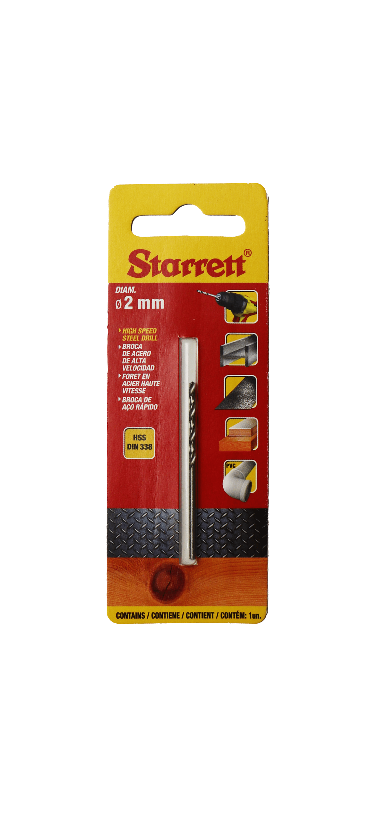Starrett 2mm x 49mm HSS Split Point Drill Bit